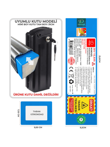Arc Motors ARC202 36V 15,6Ah Uyumlu Bataryası Kutusuz Elektrikli Bisiklet Pili Li-ion Yedek Pil Paketi Arc.02M.10S6P.26BS