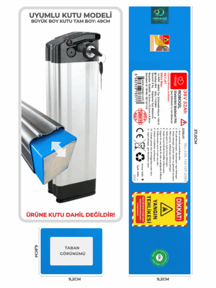 Skyjet Nitro Max 36V 32Ah Uyumlu Bataryası Kutusuz Elektrikli Bisiklet Pili Li-ion Yedek Pil Paketi Sky.03B.10S10P.32BS